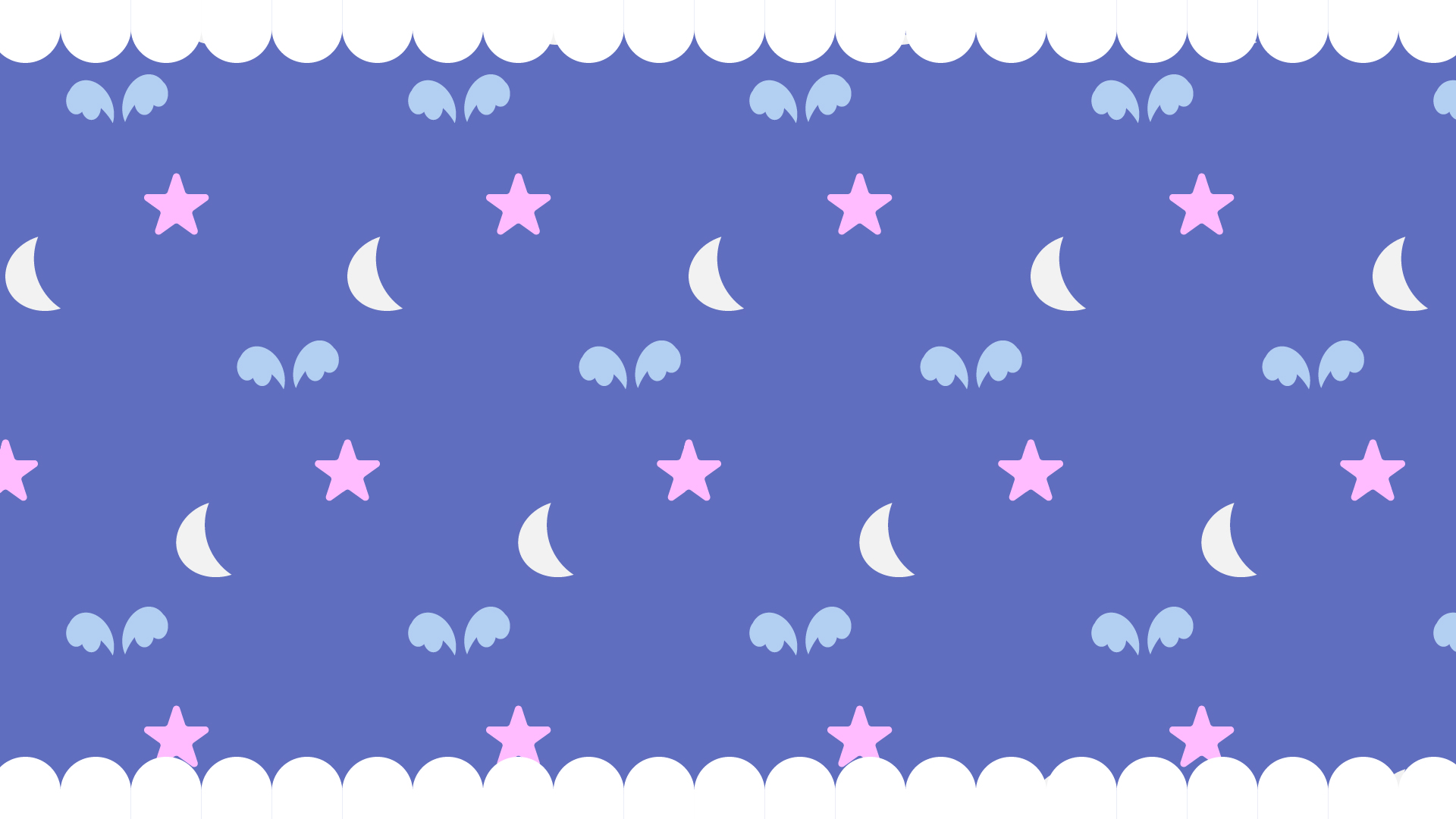ファンシーな星と月のサムネイル背景